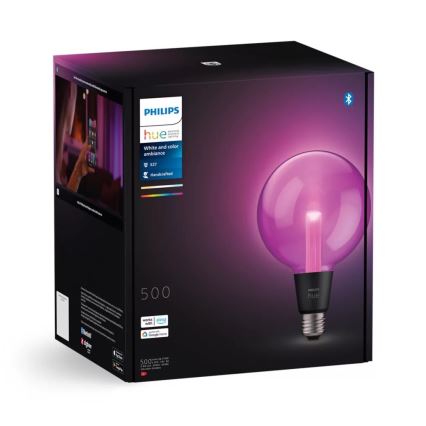 LED RGBW Aptumšojama spuldze Philips Hue White And Color Ambiance G125 E27/6,8W/230V 2000-6500K