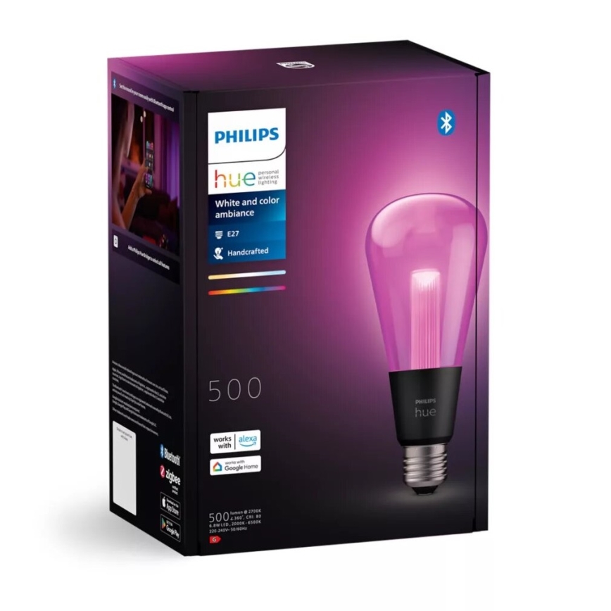 LED RGBW Aptumšojama spuldze Philips Hue White And Color Ambiance E27/6,8W/230V 2000-6500K