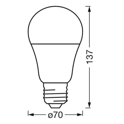 LED RGBW Aptumšojama spuldze SMART+ E27/14W/230V 2700-6500K Wi-Fi - Ledvance