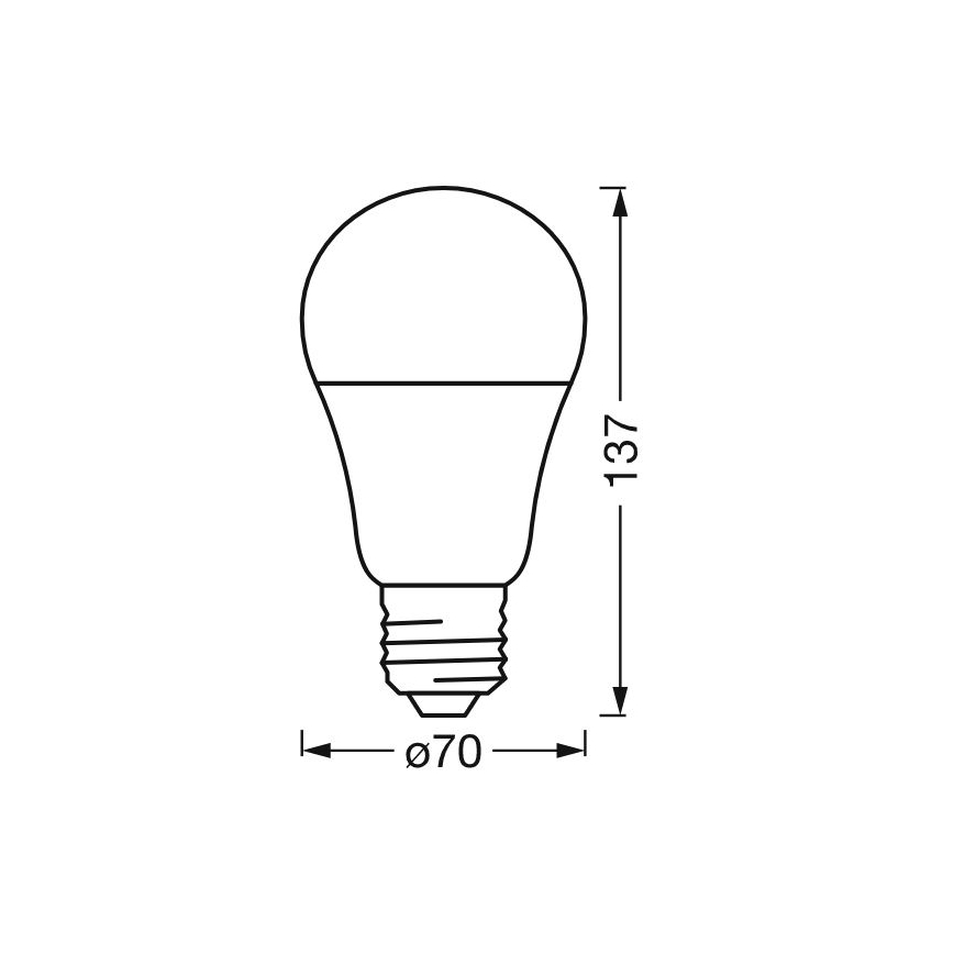 LED RGBW Aptumšojama spuldze SMART+ E27/14W/230V 2700-6500K Wi-Fi - Ledvance