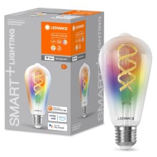 LED RGBW Aptumšojama spuldze SMART+ FILAMENT EDISON ST64 E27/4,8W/230V 2700-6500K Wi-Fi - Ledvance