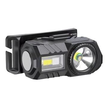 LED RGBW Aptumšojama uzlādējams galvas lampa USB LED/3W/5V IP43 190 spīdīgs 24 h 750 mAh