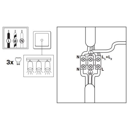 LED RGBW ar regulējamu spilgtumu vannas istabas punktveida gaismeklis TURYN 3xGU10/6,5W/230V 2700-6500K Wi-Fi IP44 balts