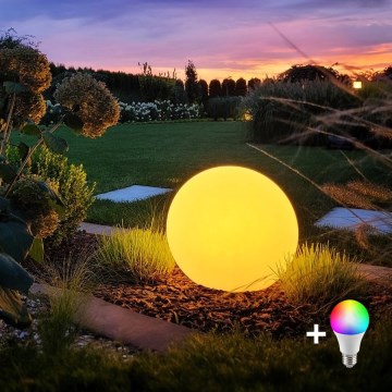 LED RGBW ar regulējamu spilgtumu āra lampa GLOBO 1xE27/12W/230V 2700-6500K diametrs 30 cm IP44 Wi-Fi