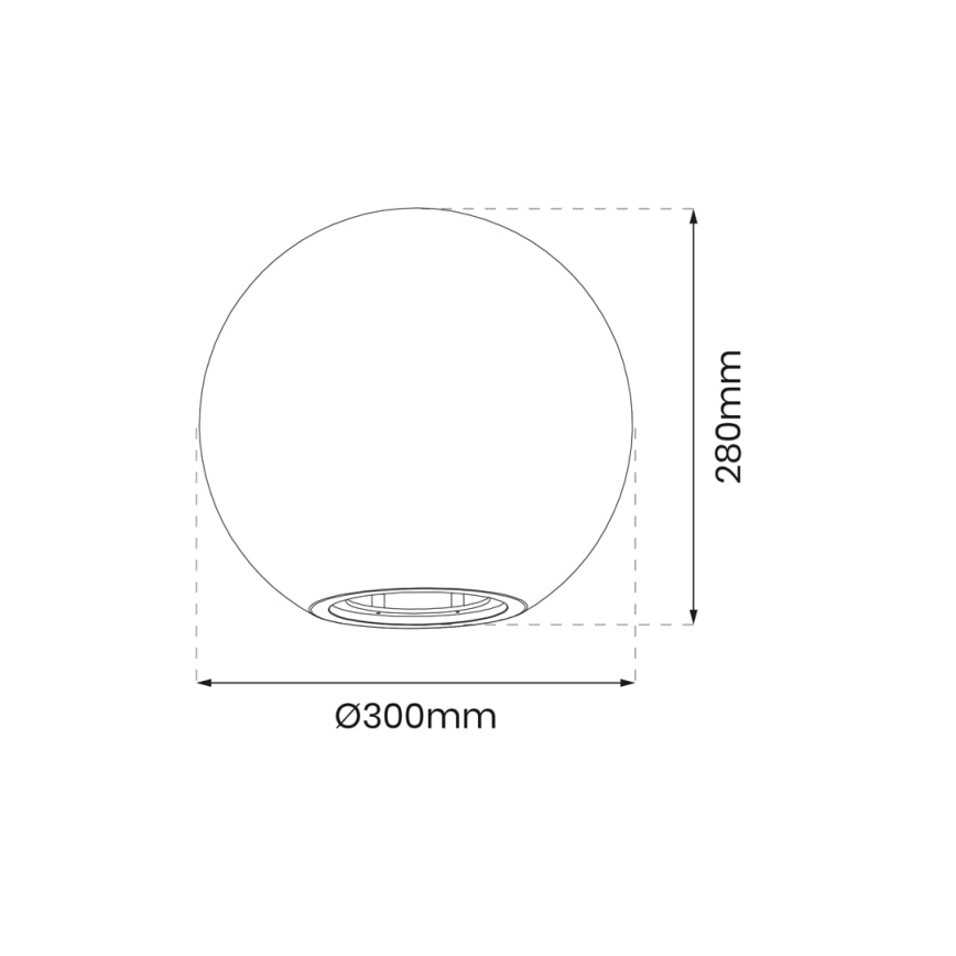 LED RGBW ar regulējamu spilgtumu āra lampa GLOBO 1xE27/12W/230V 2700-6500K diametrs 30 cm IP44 Wi-Fi