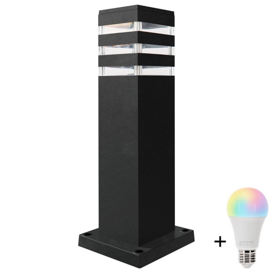 LED RGBW ar regulējamu spilgtumu āra lampa TEKSAS 1xE27/12W/230V 2700-6500K Wi-Fi 44 cm IP44 antracīts
