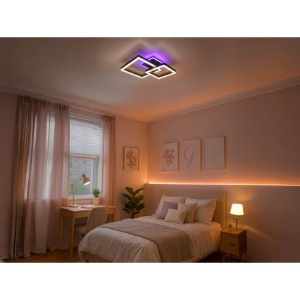 LED RGBW ar regulējamu spilgtumu griestu gaismeklis LED/75W/230V 3000-6500K + tālvadības pults