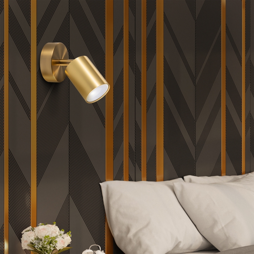 LED RGBW ar spilgtuma regulāciju sienas virziena gaismeklis GOLDI 1xGU10/6W/230V 3000K Wi-Fi zelta