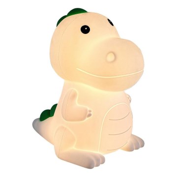LED RGBW ar regulējamu spilgtumu, uzlādējama bērnu naktsgaisma LED/2,5W/5V 3000K 1200 mAh dinozaurs