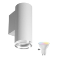 LED RGBW ar regulējamu spilgtumu vannas istabas sienas gaismeklis TURYN 1xGU10/6,5W/230V 2700-6500K Wi-Fi IP44 balts