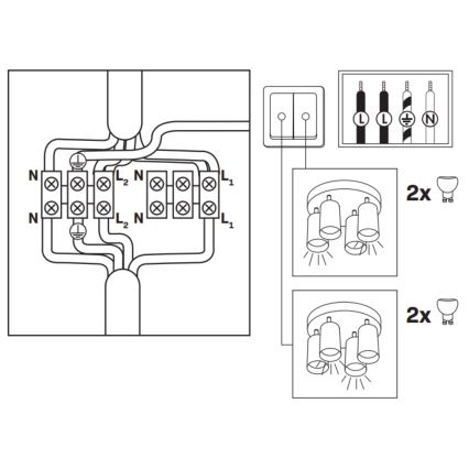 LED RGBW Regulējams vannas istabas punktveida gaismeklis TURYN 4xGU10/4,8W/230V 3000K IP44 balts + tālvadība