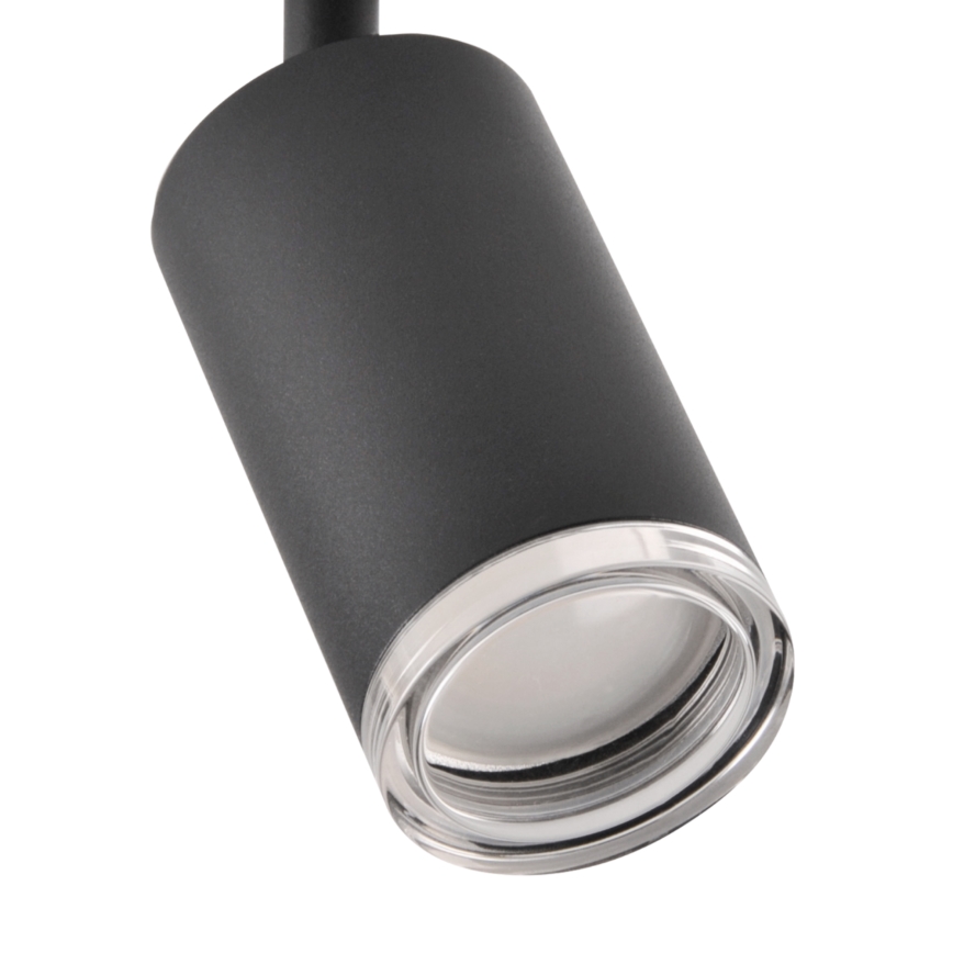 LED RGBW ar regulējamu spilgtumu vannas istabas punktveida gaismeklis TURYN 4xGU10/4,8W/230V 3000K IP44 melns + ar tālvadības pulti