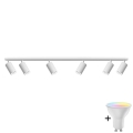 LED RGBW ar regulējamu spilgtumu vannas istabas spot gaismeklis TURYN 6xGU10/6,5W/230V 2700-6500K Wi-Fi IP44 balts