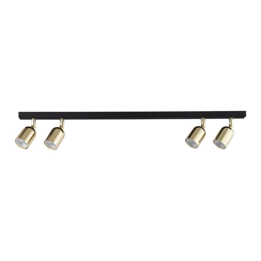 LED RGBW ar regulējamu spilgtumu virziena gaismeklis TOP 4xGU10/6,5W/230V 2700-6500K melna/zelta
