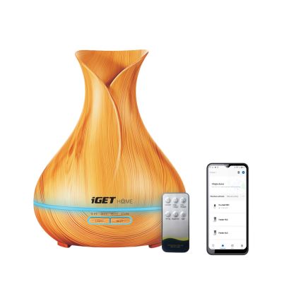 LED RGBW Aromātiskais difuzors un gaisa mitrinātājs LED/230V 500 ml Wi-Fi + tālvadības pults