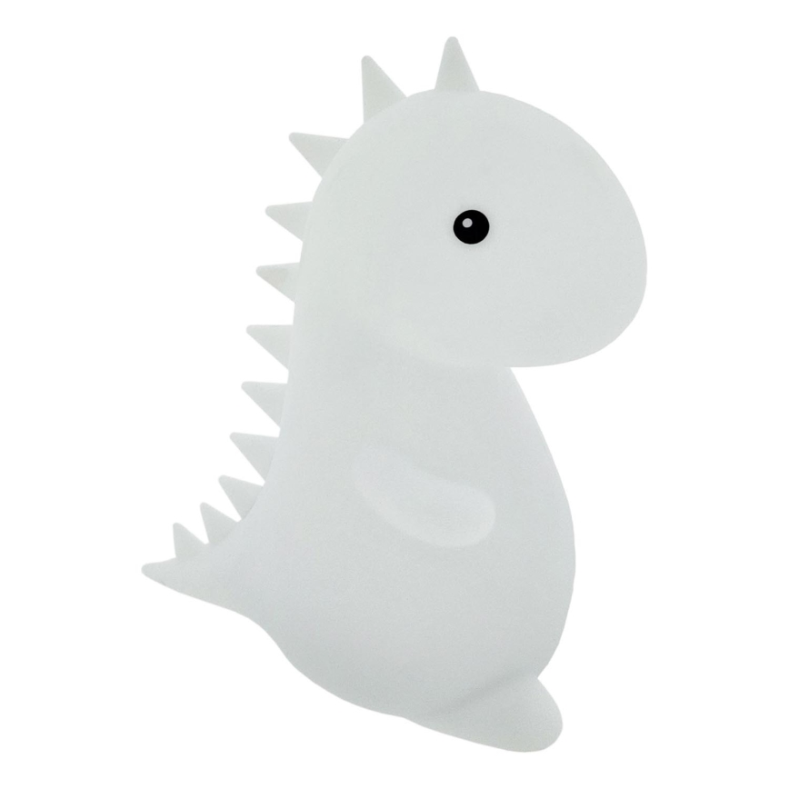 LED RGBW Bērnu skārienvadāma lampa LED/1W/5V USB 1200 mAh dinozaurs