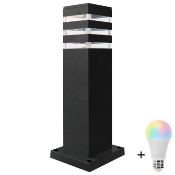 LED RGBW dimējama āra lampa TEKSAS 1xE27/9W/230V 2700-6500K Wi-Fi 44 cm IP44 antracīta
