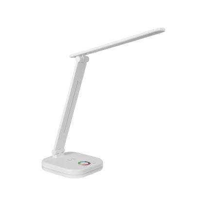 LED RGBW dimējama galda lampa ar bezvadu uzlādi LED/7W/5V USB balta