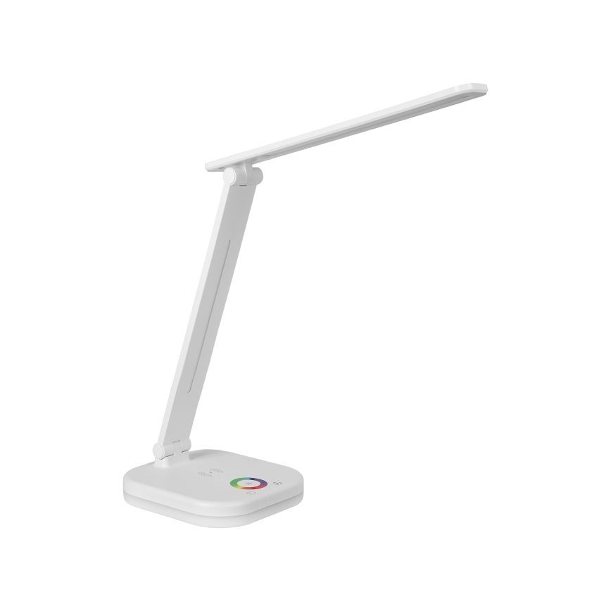 LED RGBW dimējama galda lampa ar bezvadu uzlādi LED/7W/5V USB balta