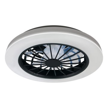 LED RGBW dimējama griestu lampa ar ventilatoru GHANA LED/24W/230V 3000-6500K balta/melna + tālvadība