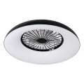 LED RGBW dimējama griestu lampa ar ventilatoru PLAVE PAN LED/48W/230V 3000-6500K Ø 60 cm melna + tālvadība