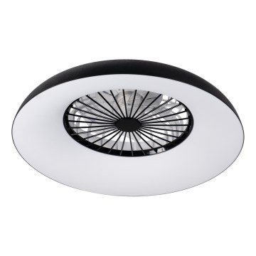 LED RGBW dimējama griestu lampa ar ventilatoru PLAVE PAN LED/48W/230V 3000-6500K Ø 60 cm melna + tālvadība