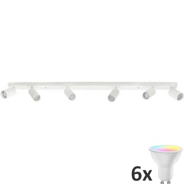 LED RGBW dimējams punktveida gaismeklis ANGIE 6xGU10/6,5W/230V 2700-6500K balts