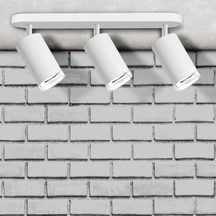 LED RGBW Dimējams vannas istabas gaismeklis TURYN 3xGU10/6,5W/230V 2700-6500K Wi-Fi IP44 balts