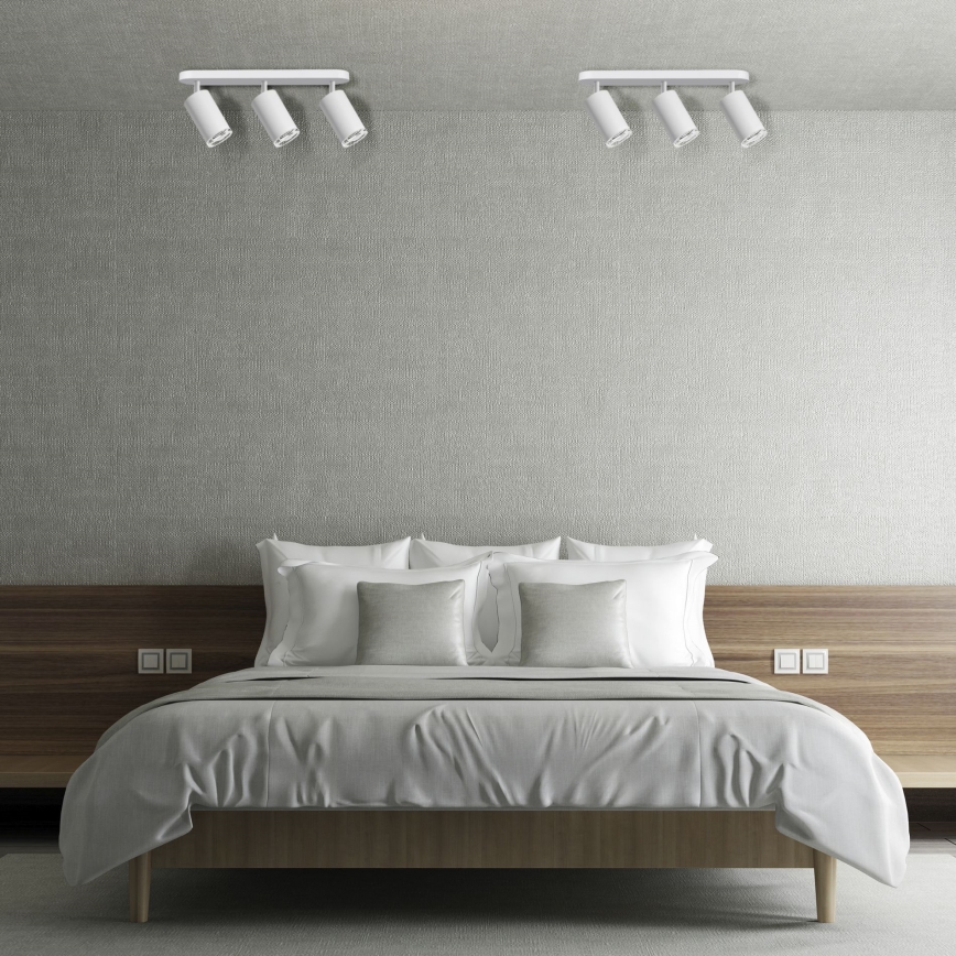 LED RGBW dimmējams vannas istabas iebūvējams spotgaismeklis TURYN 3xGU10/4,8W/230V 3000K IP44 balts + tālvadība