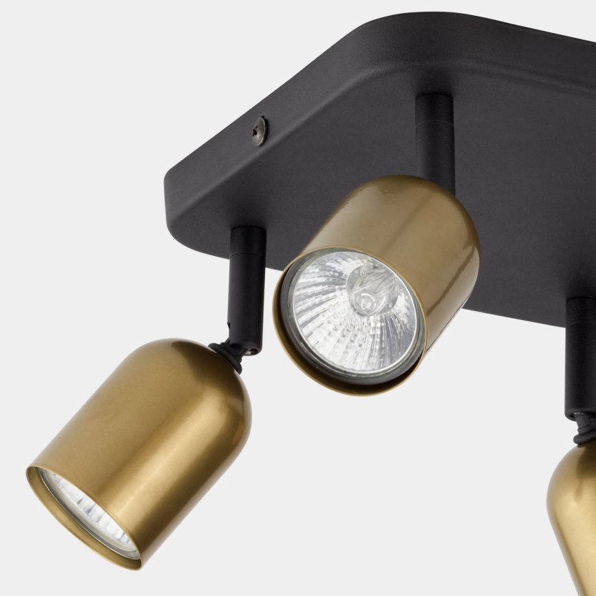 LED RGBW dimējams virziena gaismeklis TOP 4xGU10/6,5W/230V 2700-6500K zeltaina/melna