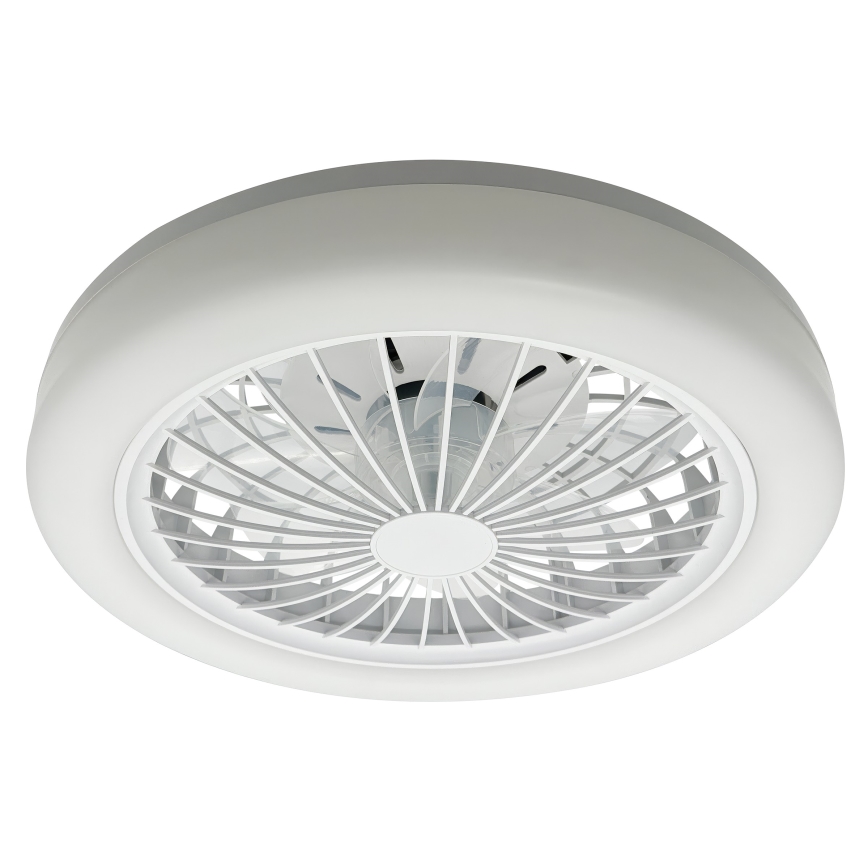 LED RGBW dimējamā griestu lampa ar ventilatoru ZAMBIA LED/24W/230V 3000-6500K balta + tālvadība