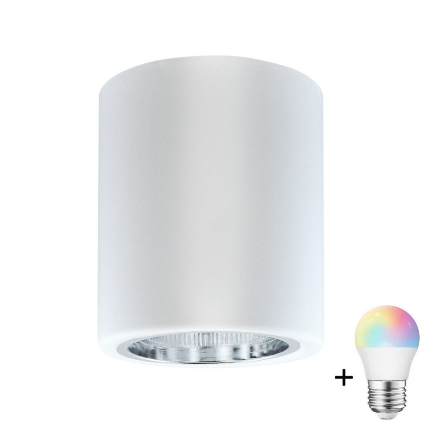 LED RGBW dimmējams punktveida gaismeklis JUPITER 1xE27/6,5W/230V 2700-6500K Wi-Fi Ø 9,8 cm balts