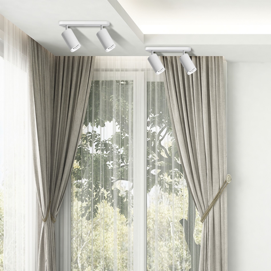 LED RGBW dimējama vannas istabas spotlampa TURYN 2xGU10/4,8W/230V 3000K IP44 balta + tālvadības pults