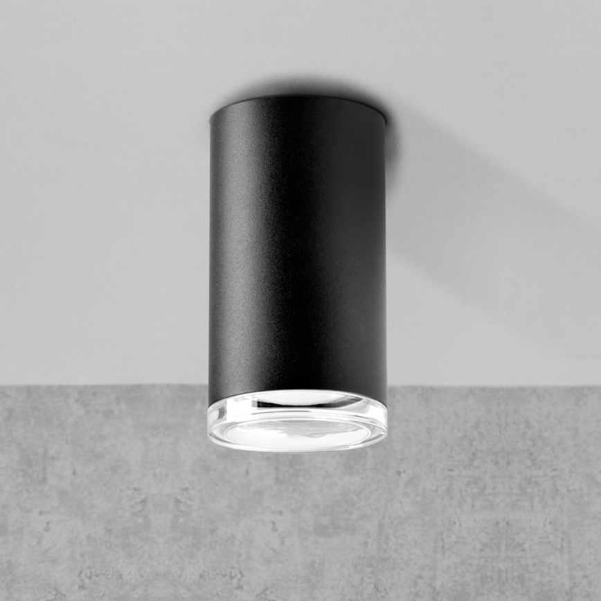 LED RGBW dimmējams vannas istabas punktgaismeklis TURYN 1xGU10/4,8W/230V 3000K IP44 melns + tālvadības pults