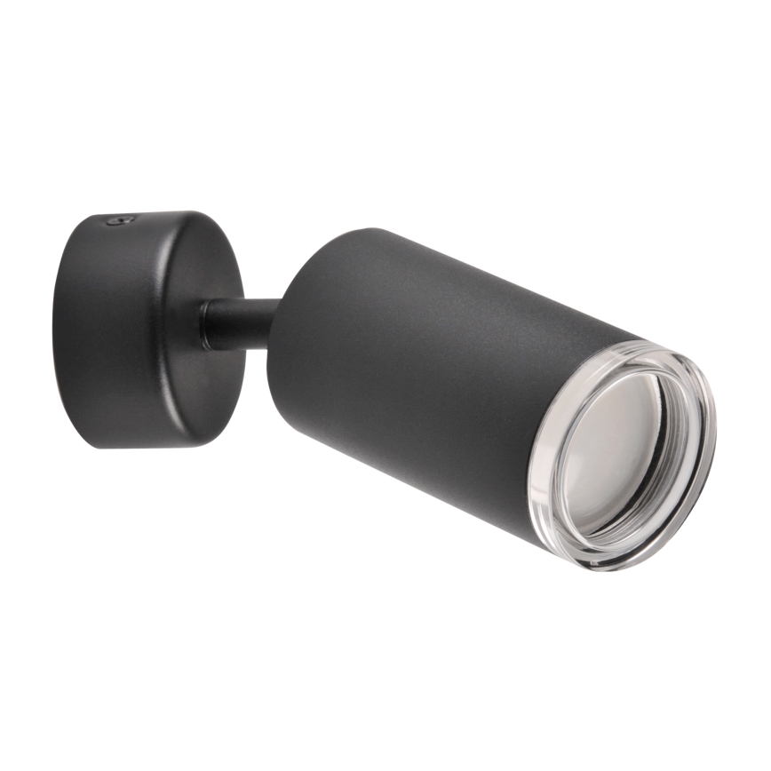 LED RGBW ar regulējamu spilgtumu vannas istabas vietas gaismeklis TURYN 1xGU10/4,8W/230V 3000K IP44 melns + tālvadība