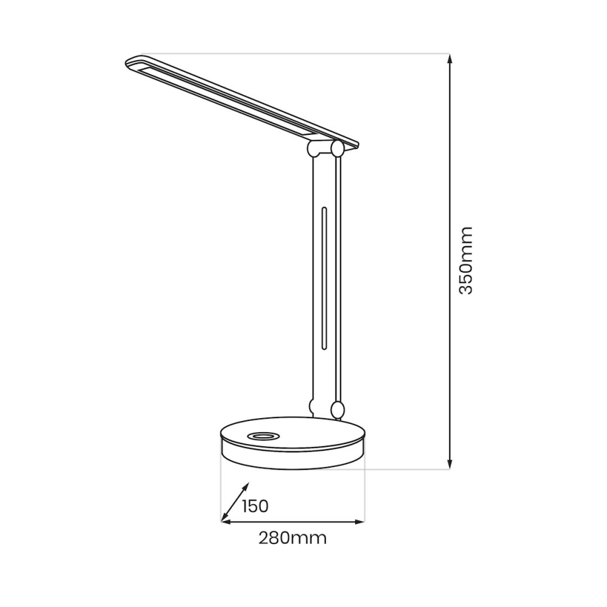 LED RGBW Galda lampa BRUNO LED/5W/5V 3000/4500/6000K balta