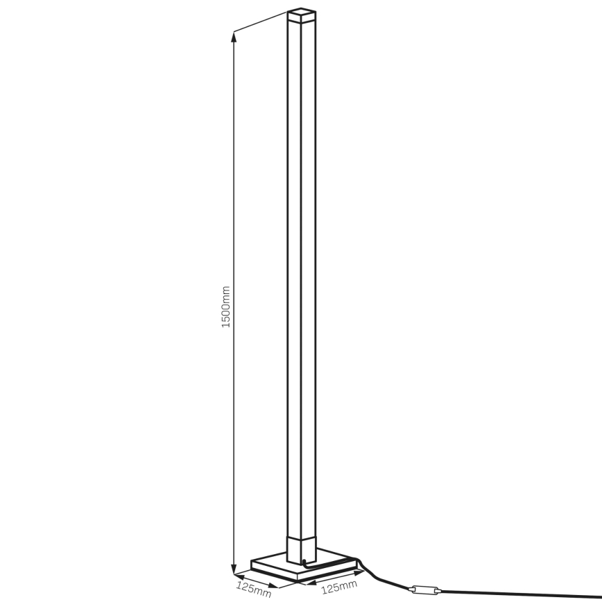 LED RGBW Aptumšojama grīdas stāvlampa MAGICAL LED/7W/230V + tālvadības pults