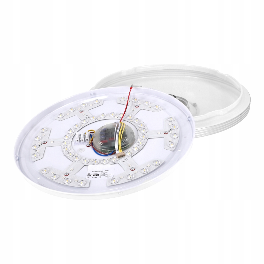 LED RGBW aptumšojams griestu gaismeklis ar iebūvētu skaļruni LED/60W/230V 3000-6000K Ø 40 cm balts + ar tālvadības pulti