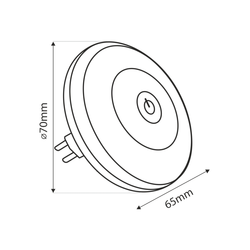 LED RGBW Nakts lampa LED/1W/230V balta