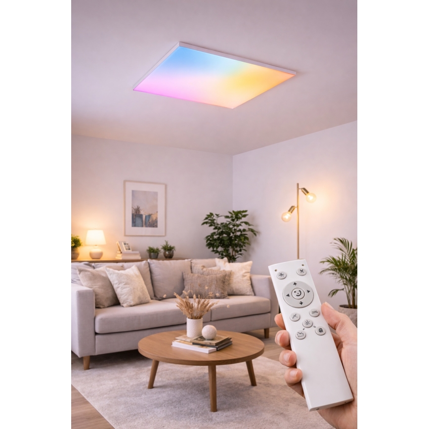 LED RGBW dimējams virsmas montējams panelis LED/24W/230V 2700-6500K balts + tālvadība