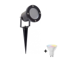 LED RGBW regulējama āra lampa BLAKE 1xGU10/4,8W/230V IP65 + tālvadības pults