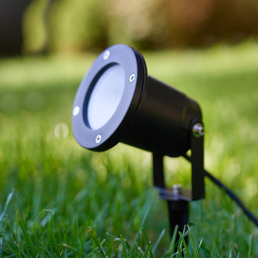 LED RGBW regulējama āra lampa BLAKE 1xGU10/4,8W/230V IP65 + tālvadības pults