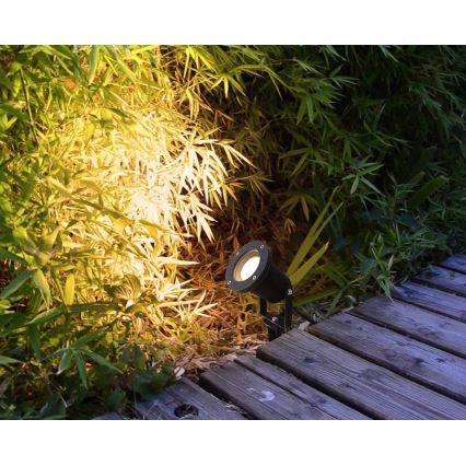 LED RGBW regulējama āra lampa BLAKE 1xGU10/4,8W/230V IP65 + tālvadības pults