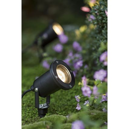 LED RGBW regulējama āra lampa BLAKE 1xGU10/4,8W/230V IP65 + tālvadības pults