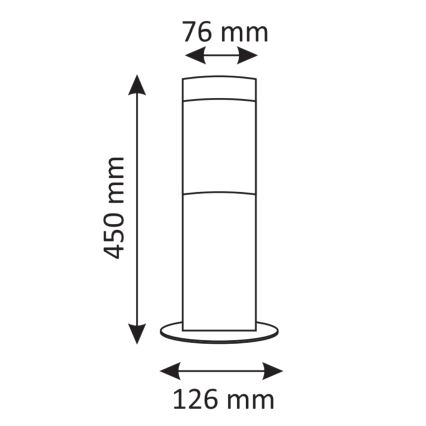 LED RGBW ar regulējamu spilgtumu āra lampa OSLO 1xE27/6,5W/230V 2700-6500K Wi-Fi 45 cm IP44 antracīts