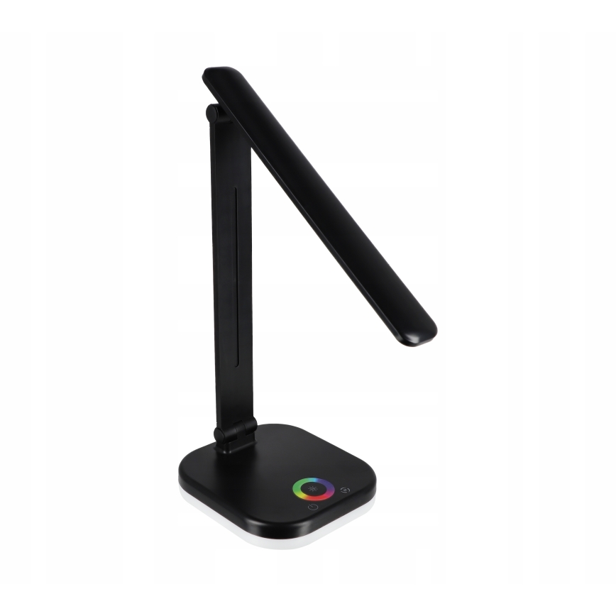 LED RGBW regulējama galda lampa ar bezvadu uzlādi LED/7W/5V USB melna