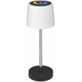 LED RGBW regulējama skārienvadāma uzlādējamā āra galda lampa LED/2W/5V IP44 1200 mAh pelēka