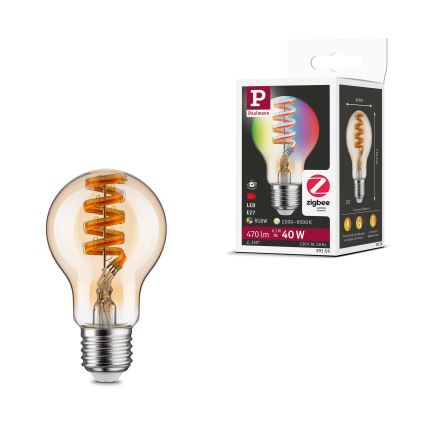 LED RGBW regulējama spuldze FILAMENT E27/6,3W/230V 2200-6500K - Paulmann 29156