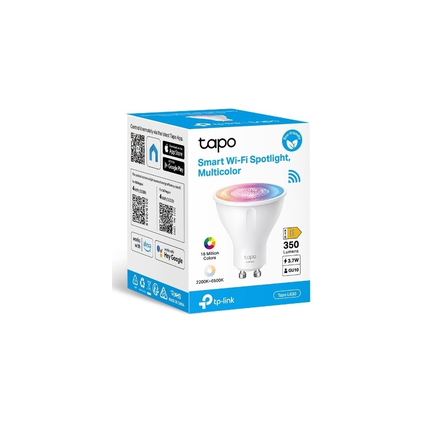 LED RGBW regulējama spuldze GU10/3,7W/230V 2200-6500K Wi-Fi - TP-Link