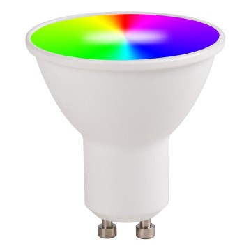 LED RGBW regulējama spuldze GU10/5,5W/230V 3000-6500K Wi-Fi Tuya